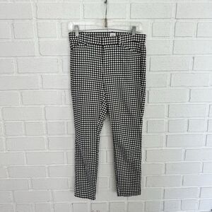 Gap Signature Skinny Ankle Pants Womens 4 Black White Checker Chic Trendy